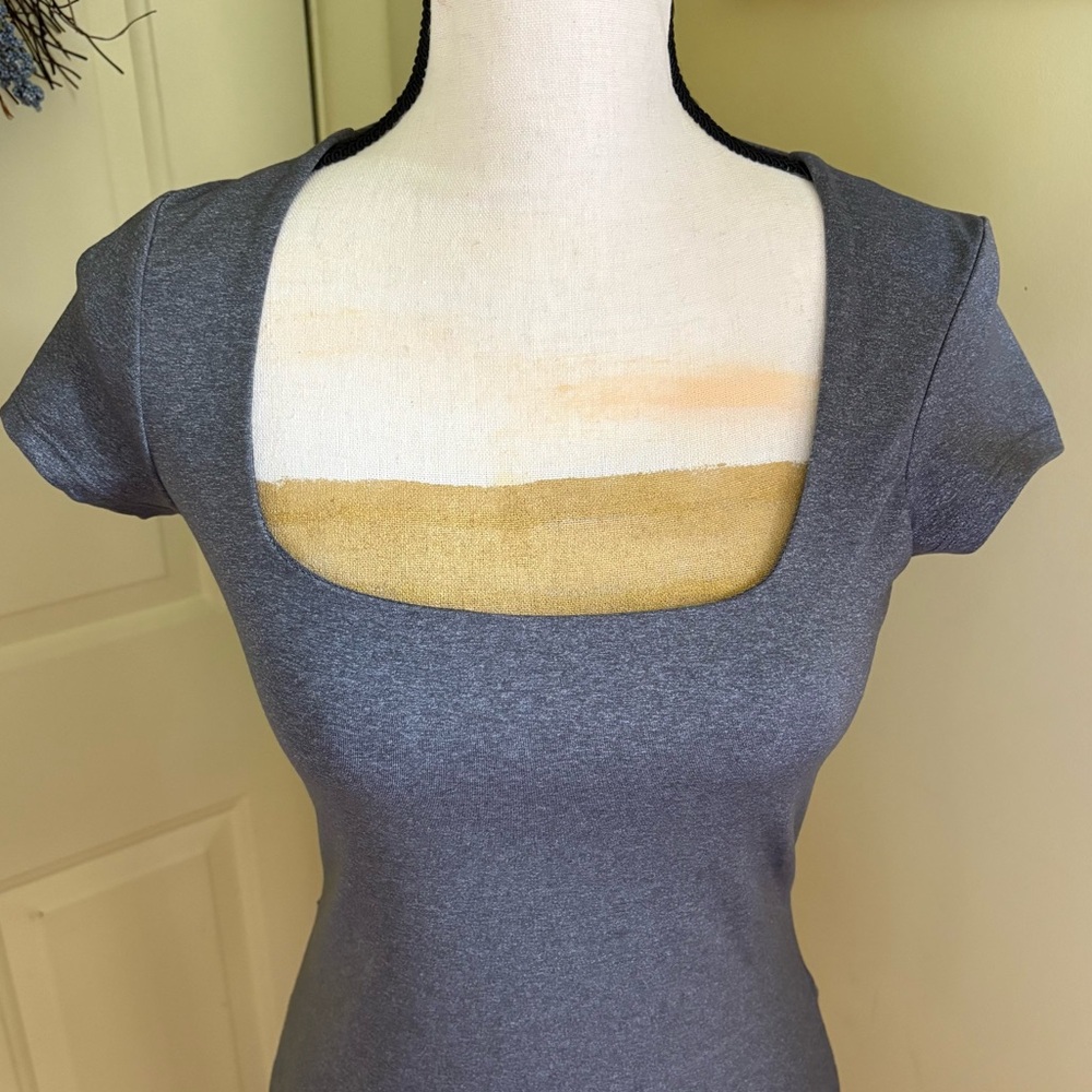 2/$20 FREE PEOPLE Square-Neck Bodysuit size M